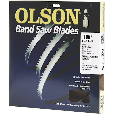 Olson Saw Olson 105 In. x 1/2 In. 3 TPI Hook Flex Back Band Saw Blade FB23105DB